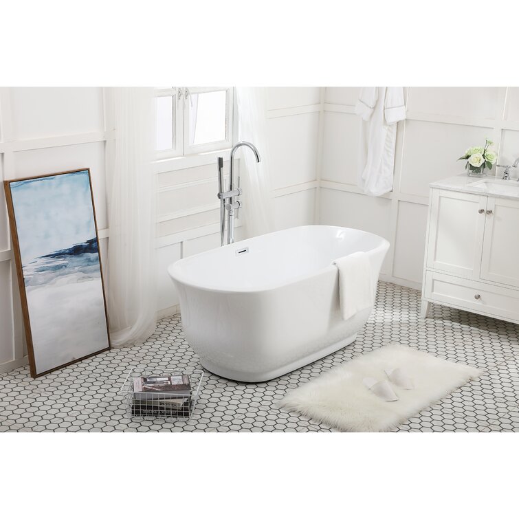 Wrought Studio Chaylynn 59 x 28 Freestanding Soaking Bathtub & Reviews