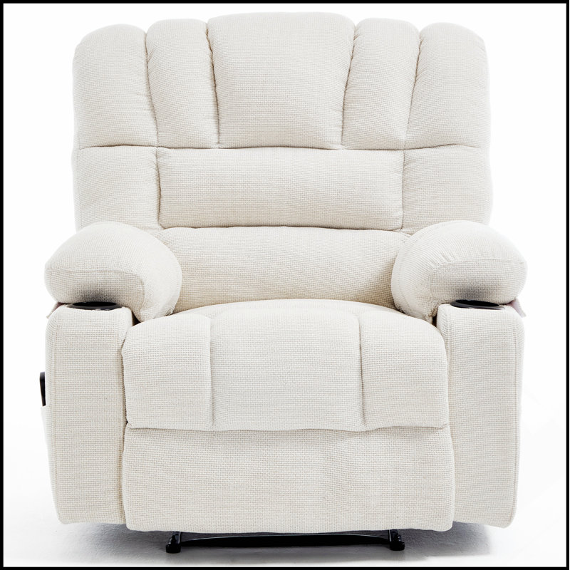 Fauteuil inclinable Living Space avec chauffage, vibration et positions inclinables multiples pour un confort ultime, Bleu