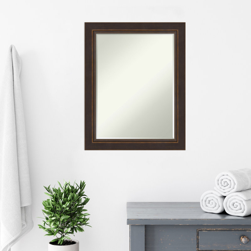 Zhanar Closed Corner Frame Flat Wall Mirror