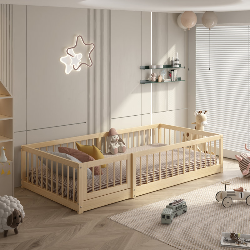 MIMI BEDS Dream Raft - lit simple Montessori, Naturel, Lit simple