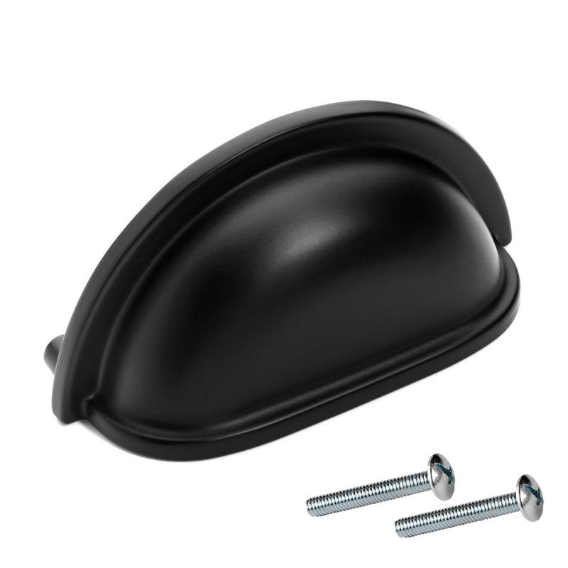 Poignée coupelle 3 po Super Saver, Noir mat