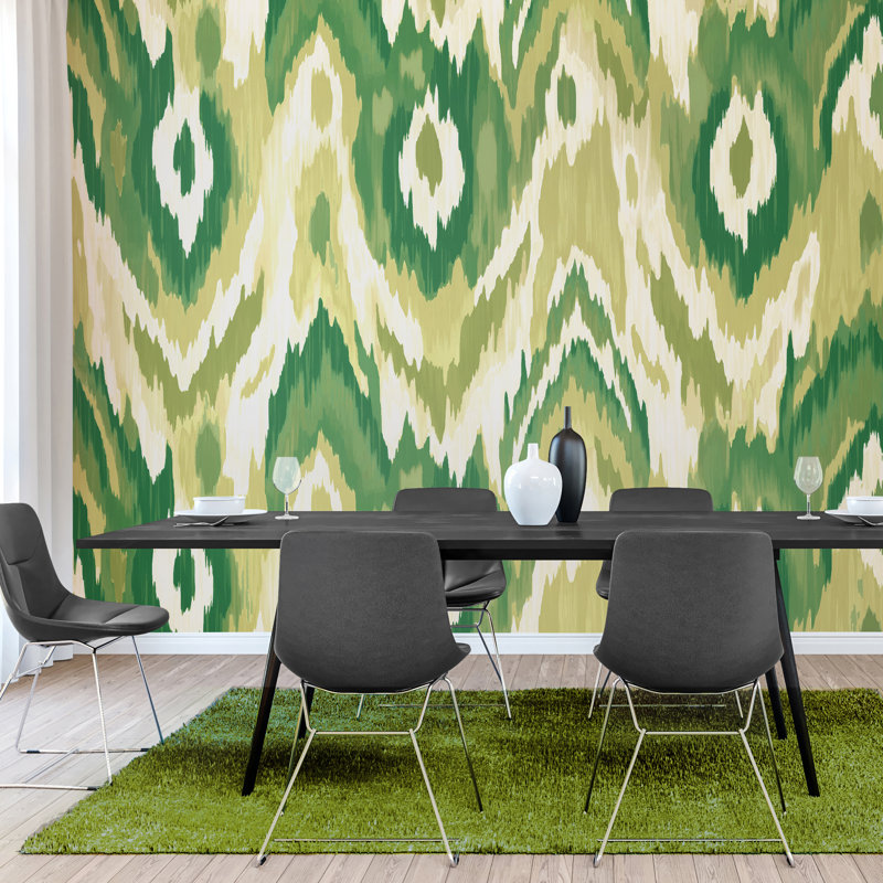 2.8m x 3.5m Smooth Wallpaper Roll, Green
