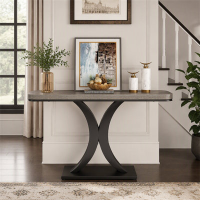Console de 101,6 cm (40 po), table d'entrée étroite avec piètement géométrique