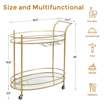 Westborough Metal Bar Cart