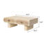 Table basse à bords arrondis avec tiroir caché et motif de fleurs, fabrication idéale pour les espaces restreints, table en bois massif de L 39,4 po x l 23,6 po, appartements, lignes épurées, finition chaude,