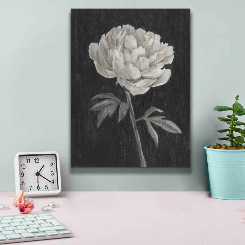 «Black and White Flowers 1» par Ethan Harper, art mural sur toile