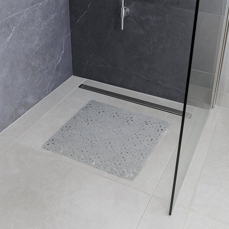Non-Slip Shower mat, Pearly Gray