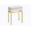 Table d'appoint polyvalente avec tiroir de rangement, pouvant servir de table d'appoint, de bout ou de table de chevet pour le salon et la chambre à coucher, avec un design contemporain