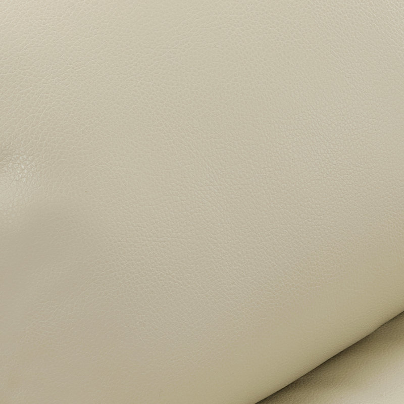Fauteuil inclinable électrique de 25,2 po de largeur avec massage et chaleur, similicuir, Blanc, crème