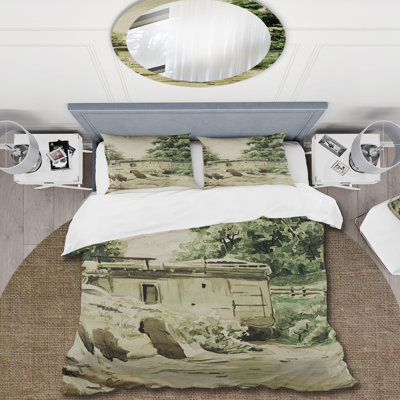 Cabin In The Mountains - Ensemble de housse de couette Cabin & Lodge - Microfibre de polyester