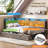 Corner Bed Frame with Bookcase Storage and PU Upholstered, Twin Daybed with 2 Drawers and Charging Station-258402880