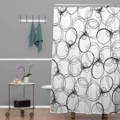 Rideau de douche simple Circles