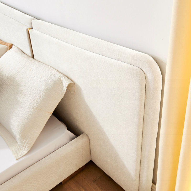 Extra Large Platform Bed, Beige