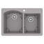 Ensemble d'évier de cuisine à double cuve à montage sur le dessus 60/40 Karran Quartz 33 "X 22"-50597837