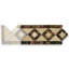 Venice Emperador 4X7.5 Marble Mosaic Border Listello Tile Polished