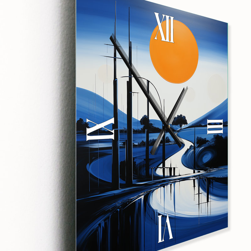 Horloge murale Stathelle - Cityscapes Modern, Moyen