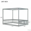 Lit en bois d'hévéa avec clôture Canopy-118019870