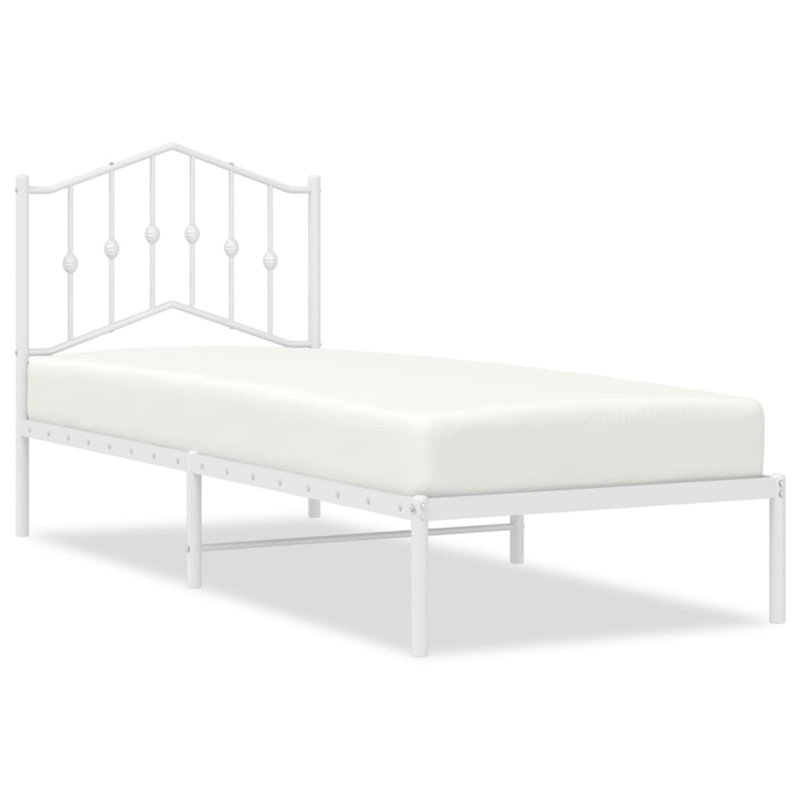 Affton Metal Bed, Single (3'), White