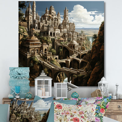 Dessin d'analyse d'une forteresse sur toile