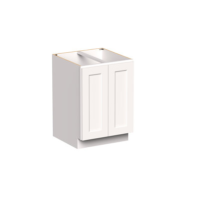 Armoire double pleine hauteur de style Shaker de DL Cabinetry (prête à assembler) de style shaker l 24 po x H 34,5 po x P 24 po