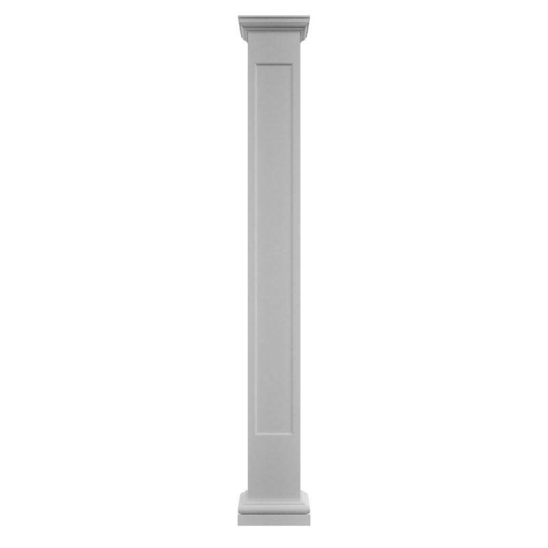 Ensemble de colonnes encastrées carrées classiques en PVC Craftsman Classic, H 96 po x l 11,63 po