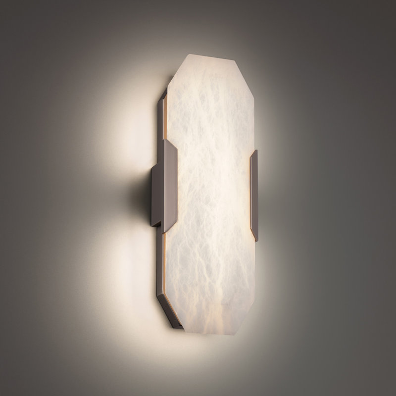 Toulouse Aluminum LED Flush Mounted Sconce, Antique Nickel, 18" H x 6.38" W x 4" D