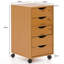 Holford 33cm Wide 5 -Drawer Mobile File Cabinet