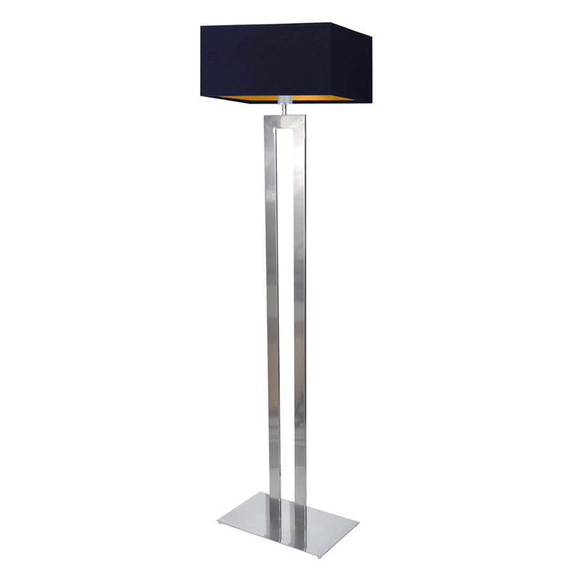 Salguero 161cm Traditional Floor Lamp, Silver, Navy