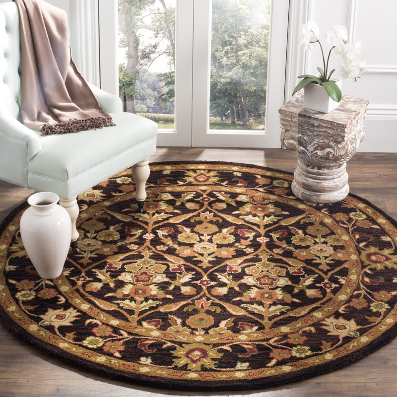 Dunbar Hand Tufted Wool Oriental Rug, Round 3'6"