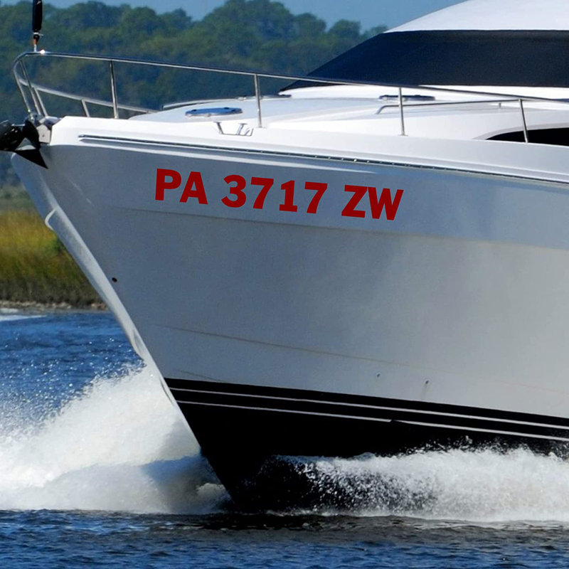 Adhésif décoratif bateau, H 3 po x l 20 po, Oui, Bourgogne
