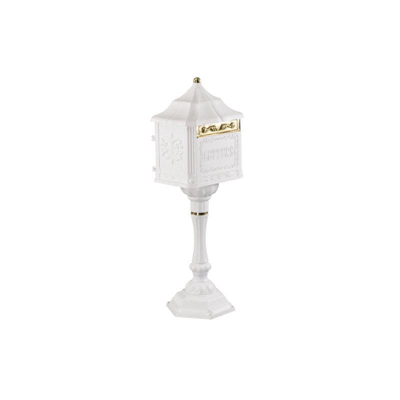 Boîte aux lettres pour piquet verrouillable, Blanc