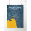 Melbourne City Map - No Frame Print-1798643818