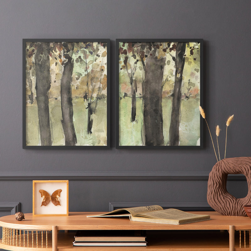 «Under the Tree Confetti I», reproduction encadrée de qualité supérieure - prête à être accrochée - aucun clou requis - aucun clou requis