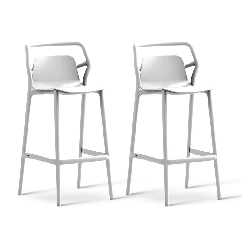 Tabouret d'extérieur Aspen, Blanc, Tabouret de bar (siège d’une hauteur de 30 po)