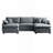 Jeffers Chenille Fabric Upholstered 4-Piece Sectional Sofa-128619559-128619560