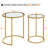 Baina 23.5"H Round Nesting End Table Set with Metal Frame-1715767582