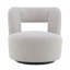 Fauteuil demi-tonneau pivotant en tissu Teddy-1660055780
