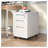 3-Drawer Wide Mobile File Cabinet with Lock, All-Steel Office Storage in White-531246910