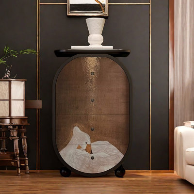 Commode à tiroirs multifonctionnelle à motif artistique