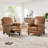 32.7'' Wide Classic and Comfort Top Genuine Leather Push Back Recliner with Nailhead Trim ( Set of 2)-1609242141