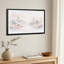 Tableau sur toile aquarelle pastel représentant un cactus et des plantes succulentes.-948133161