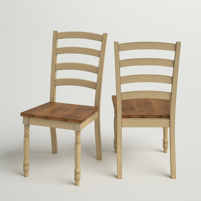 Orviston 18'' H Solid Wood Side Chair, Almond/Wheat