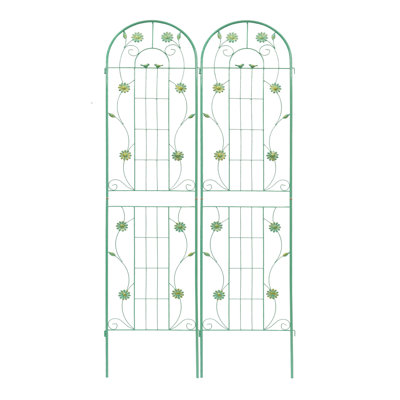 2 Metal Garden Trellis 86.7"X19.7", Rustproof Outdoor Flower Support For Climbing Plants 86.7"X19.7" 2,