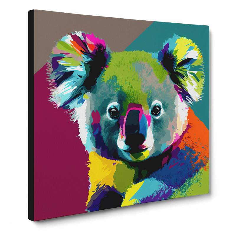 Koala Bear Pop Art - Wrapped Canvas, 35cm H x 35cm W x 3cm D