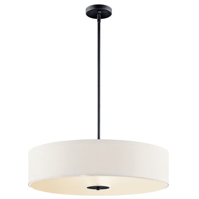 Luminaire suspendu tambour unique et remarquable à 3 lumières Broden