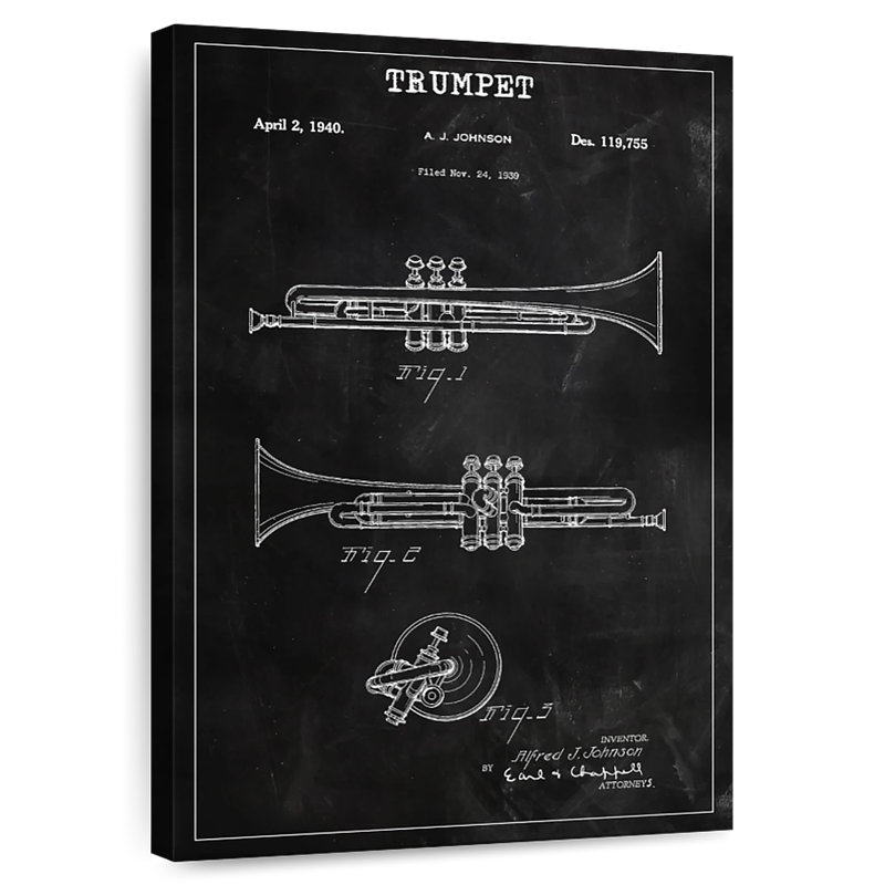 Trumpet BW Ladonta, 51" H x 34" W