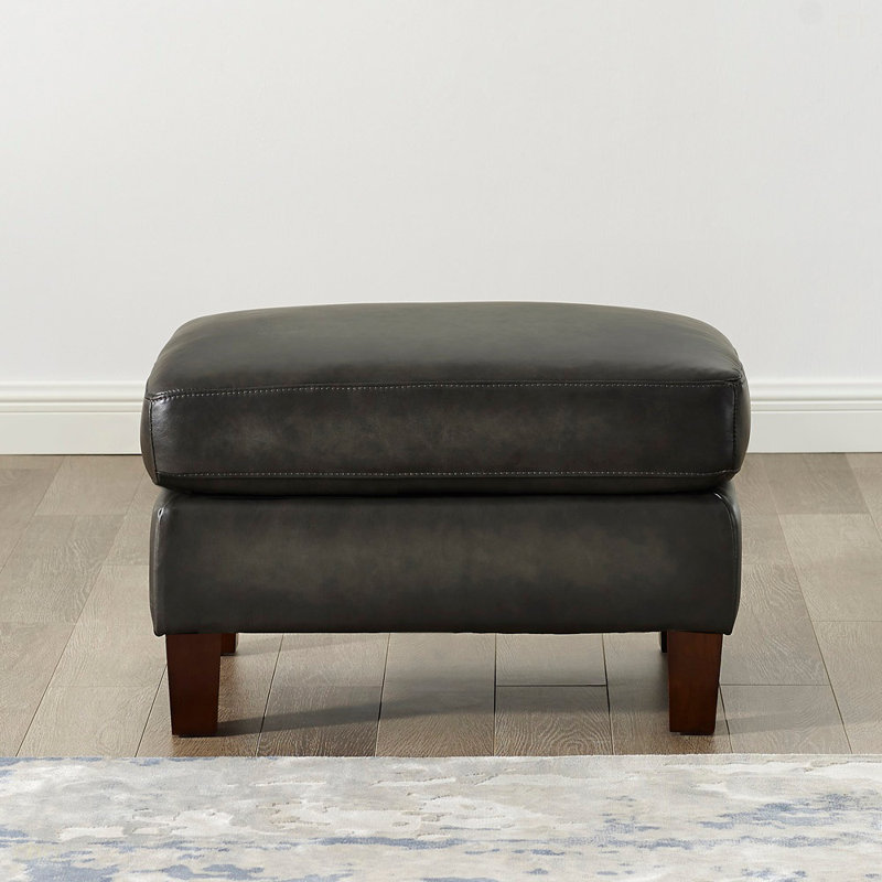 Weldon Leather Ottoman