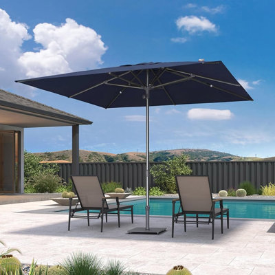 Parasol de table semi-automatique pour l'extérieur