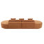 Canapé combiné moderne incurvé avec tissu éponge, design minimaliste pour le salon et l’appartement, sans tracas d'assemblage et trois coussins inclus-1310741254
