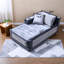 Canapés d'angle à compression, canapé méridienne Cloud en tissu peluche, blanc moderne pour la maison